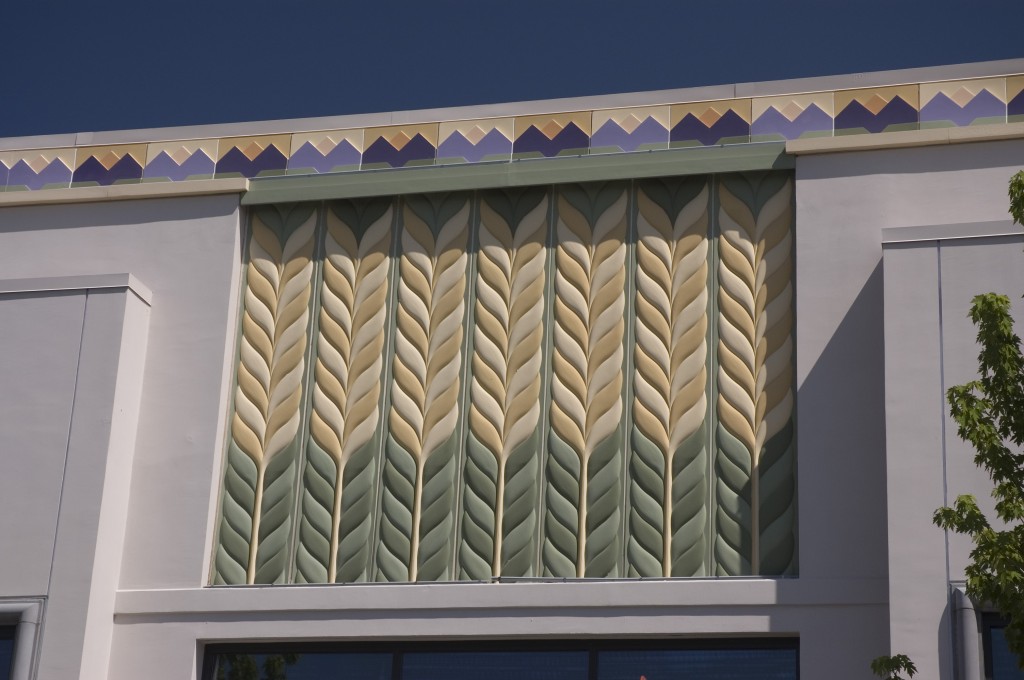 Architectural fiberglass in different colors. 